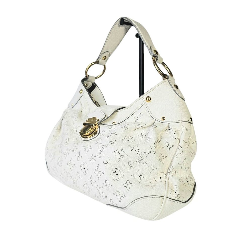 LOUIS VUITTON Mahina Solar PM White Perforated Leather Shoulder Bag Monogram LV - Picture 6 of 16